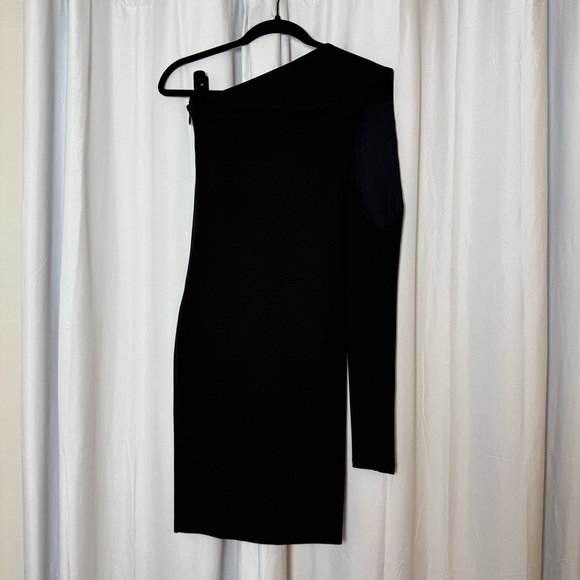Alieva Dasha One Shoulder Black Bodycon Dress Asymmetrical Small - Picture 2 of 12